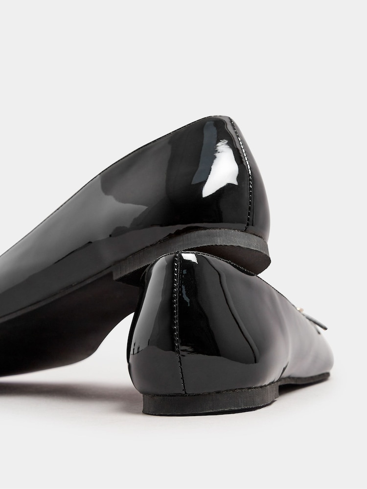Long Tall Sally Black Flat Point Multi Strap Shoes - Image 5 of 5 Long Tall Sally Black Flat Point Multi Strap Shoes - Image 5 of 5