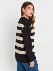 Long Tall Sally Pullover mit Knöpfen an der Schulter und Zopfmuster - Bild 4 von 5