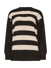 Long Tall Sally Pullover mit Knöpfen an der Schulter und Zopfmuster - Bild 5 von 5