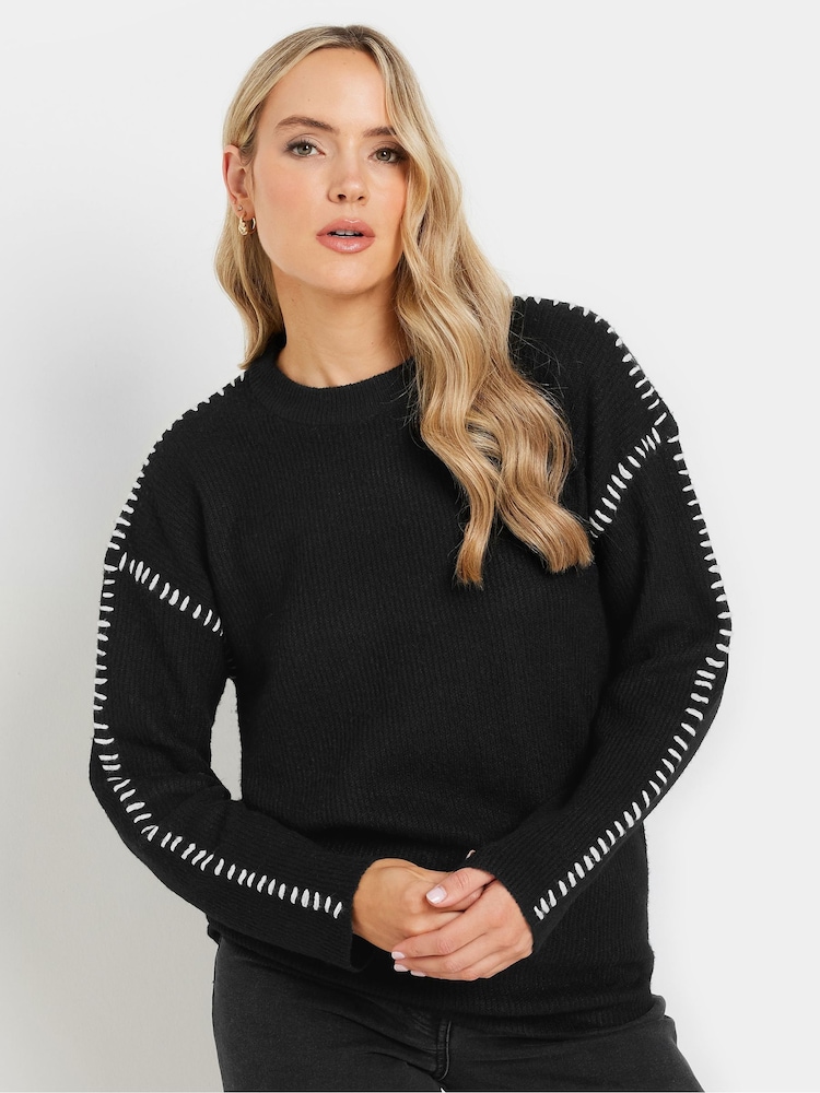 Long Tall Sally Black Blanket Jumper - Image 1 of 5