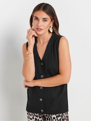 Long Tall Sally Napitettava Vest Neulepusero - Kuva 3 / 6