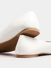 Long Tall Sally White Flat Point Multi Strap Shoes - Image 3 of 4