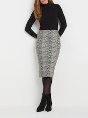Long Tall Sally Brown Printed Midi Skirt - Image 2 of 5