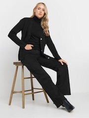 Long Tall Sally Black Premium Tall V-Neck Cardigan - Image 2 of 5