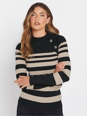 Long Tall Sally Black Premium Button Jumper - Image 1 of 5