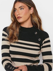 Long Tall Sally Black Premium Button Jumper - Image 4 of 5