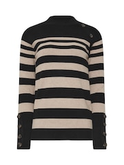 Long Tall Sally Black Premium Button Jumper - Image 5 of 5