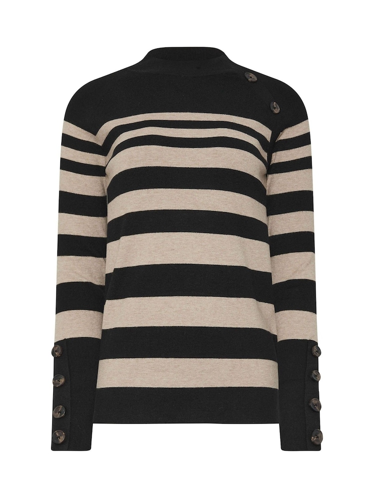 Long Tall Sally Black Premium Button Jumper - Image 5 of 5