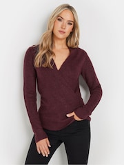 Long Tall Sally Red Wrap Top - Image 1 of 5