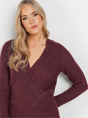 Long Tall Sally Red Wrap Top - Image 4 of 5