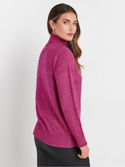 Long Tall Sally Pink Funnel Neck Jumper - Image 3 of 5