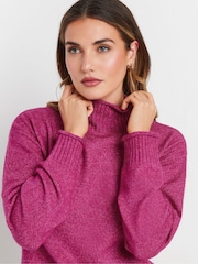 Long Tall Sally Pink Funnel Neck Jumper - Image 4 of 5