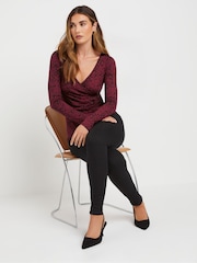 Long Tall Sally Ditsy Wrap Top - Imagen 2 de 5