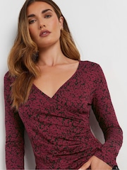 Long Tall Sally Ditsy Wrap Top - Imagen 4 de 5