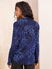 Friends Like These Blue Animal Long Sleeve Jersey Shirt - Image 4 of 4