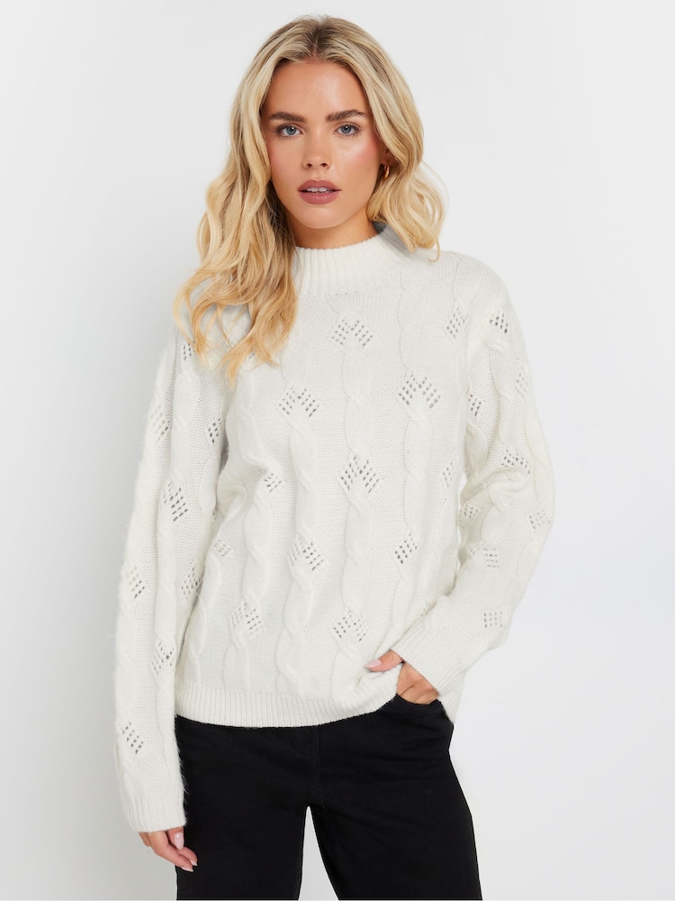 M&Co Cream Petite Cable Jumper - Image 1 of 5