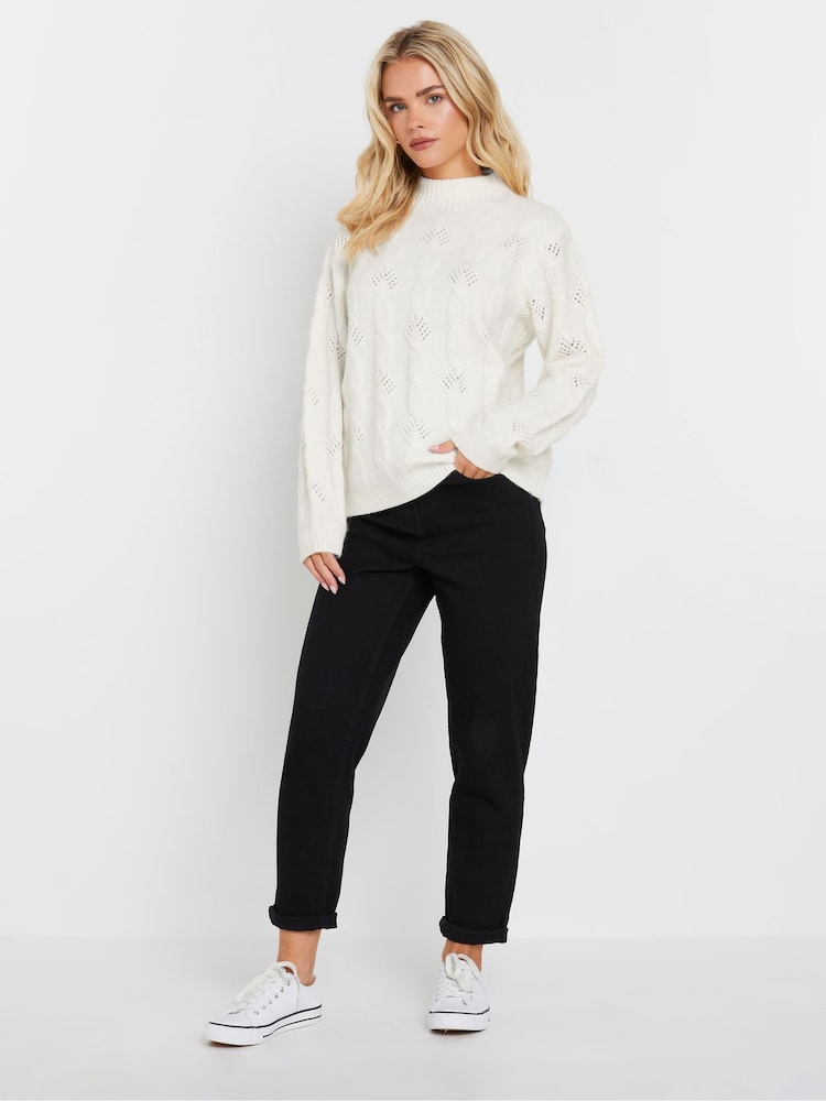 M&Co Cream Petite Cable Jumper - Image 2 of 5