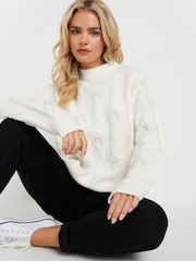 M&Co Cream Petite Cable Jumper - Image 4 of 5