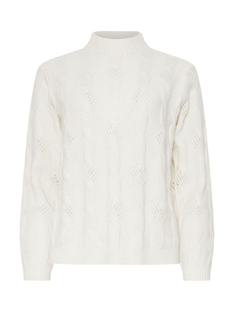 M&Co Cream Petite Cable Jumper - Image 5 of 5
