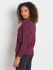 M&Co Red Wrap Over Jumper - Image 3 of 5