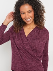 M&Co Red Wrap Over Jumper - Image 4 of 5