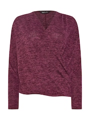 M&Co Red Wrap Over Jumper - Image 5 of 5