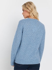 M&Co Blue Petite Pointelle Jumper - Image 3 of 5