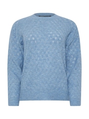 M&Co Blue Petite Pointelle Jumper - Image 5 of 5