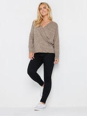 M&Co Pink Petite Wrap Over Jumper - Image 4 of 5