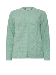 M&Co Green Petite Cable Patch Jumper - Image 5 of 5