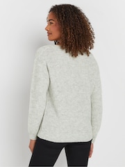 M&Co Grey V-Neck Shoulder Jumper - Image 3 of 5