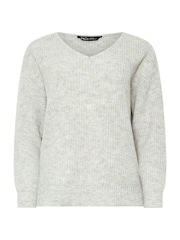 M&Co Grey V-Neck Shoulder Jumper - Image 5 of 5