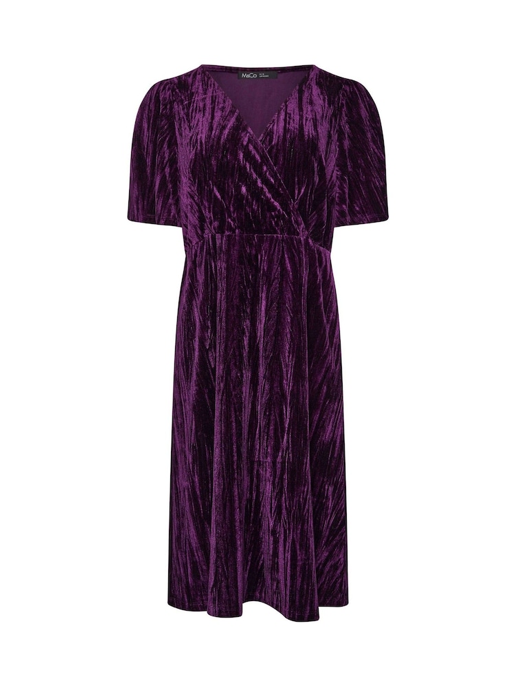M&Co – Wickelkleid aus Knittersamt, Petite - Bild 5 von 5 M&Co – Wickelkleid aus Knittersamt, Petite - Bild 5 von 5
