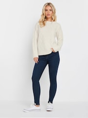 M&Co White Petite Diamond Cable Jumper - Image 2 of 5