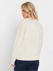 M&Co White Petite Diamond Cable Jumper - Image 3 of 5