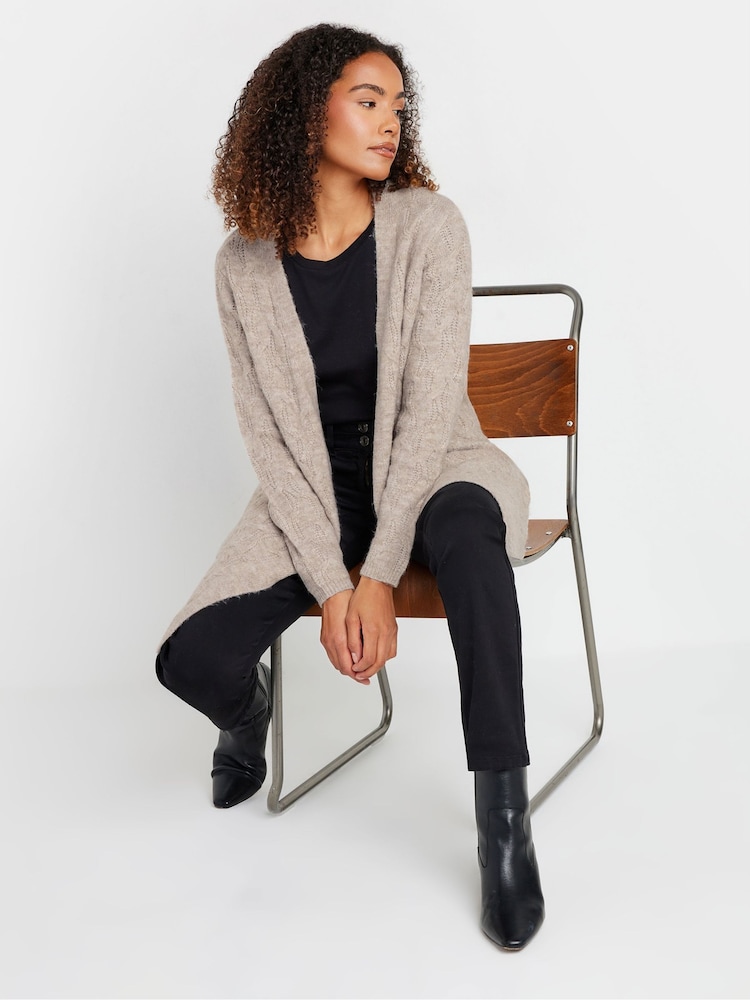 M&Co Natural Cable Cardigan - Image 1 of 6 M&Co Natural Cable Cardigan - Image 1 of 6