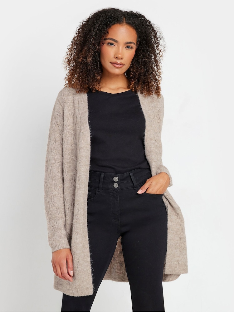 M&Co Natural Cable Cardigan - Image 2 of 6 M&Co Natural Cable Cardigan - Image 2 of 6