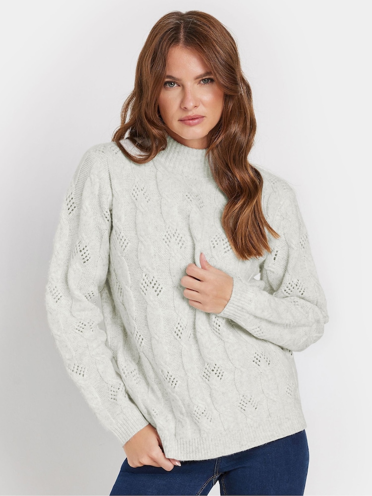 M&Co Grey Cable Jumper - Image 1 of 5 M&Co Grey Cable Jumper - Image 1 of 5