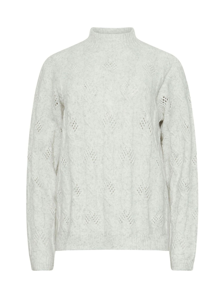 M&Co Grey Cable Jumper - Image 5 of 5 M&Co Grey Cable Jumper - Image 5 of 5