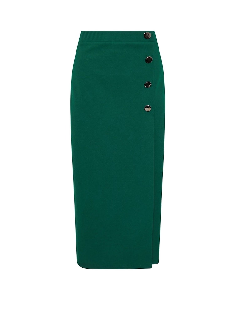 M&Co Button Detail Midi Skirt - Bild 5 von 5 M&Co Button Detail Midi Skirt - Bild 5 von 5