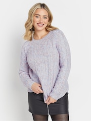 M&Co Purple Cable Jumper - Image 1 of 5