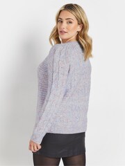 M&Co Purple Cable Jumper - Image 3 of 5