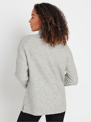M&Co Grey Premium Chevron Stitch Jumper - Image 3 of 5