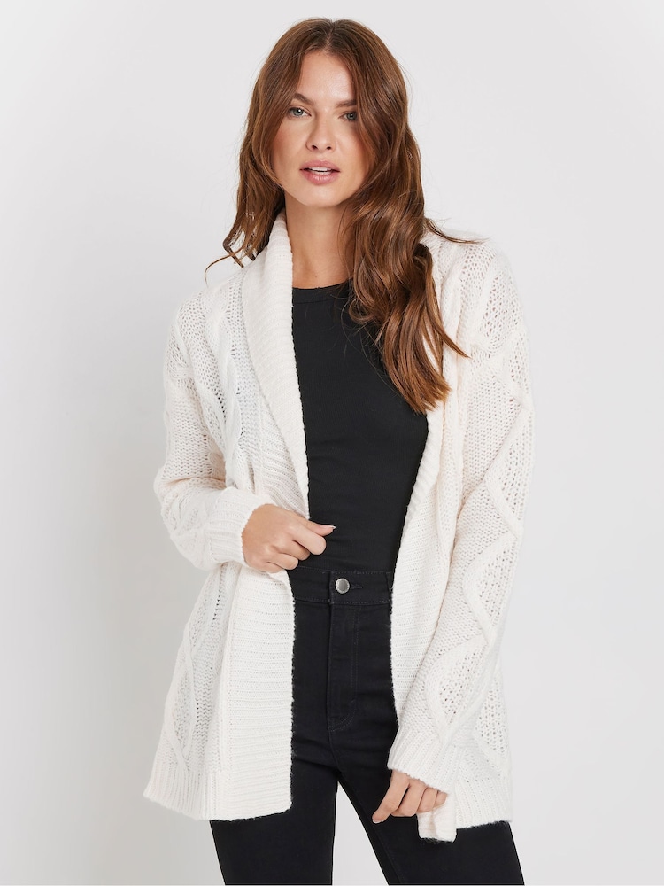 M&Co Cream Longline Cardigan - Image 1 of 5 M&Co Cream Longline Cardigan - Image 1 of 5