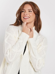 M&Co Cream Longline Cardigan - Image 4 of 5