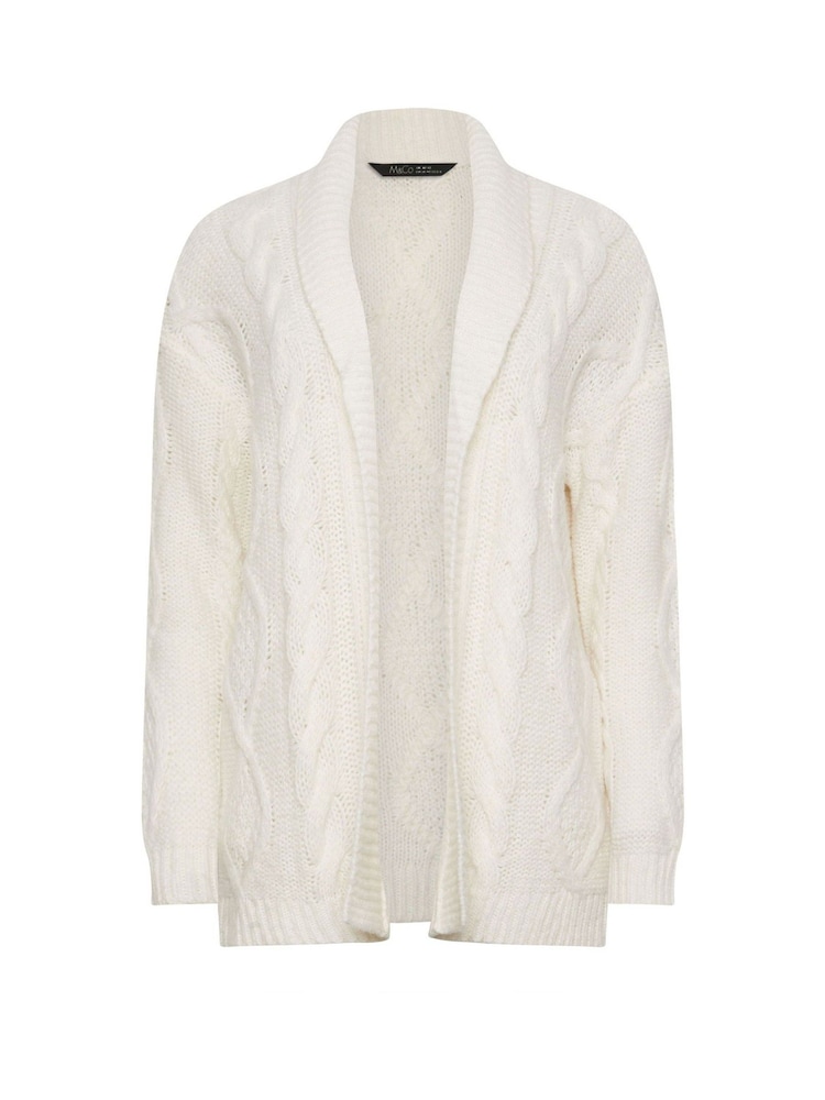 M&Co Cream Longline Cardigan - Image 5 of 5 M&Co Cream Longline Cardigan - Image 5 of 5