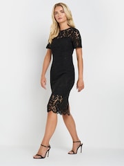 M&Co Black Petite Lace Sweetheart Dress - Image 2 of 5