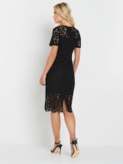 M&Co Black Petite Lace Sweetheart Dress - Image 3 of 5