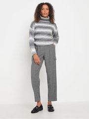 M&Co Grey Textured Cargo Trousers - Image 2 of 5