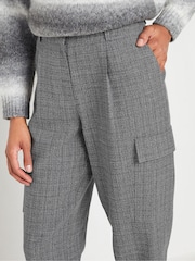 M&Co Grey Textured Cargo Trousers - Image 4 of 5